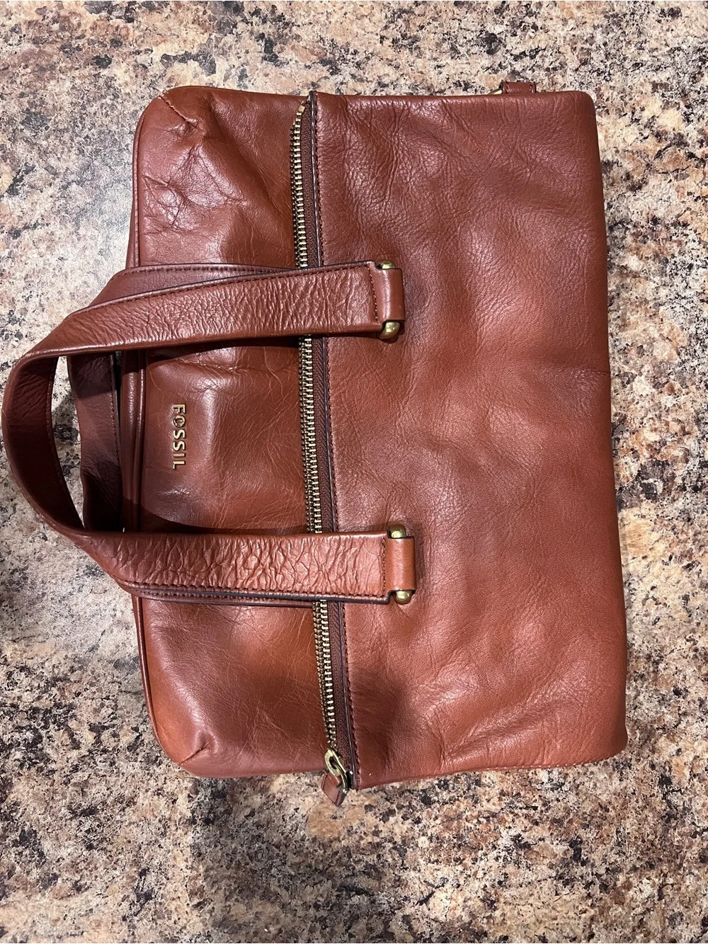 Fossil Brown Leather clutch Bag